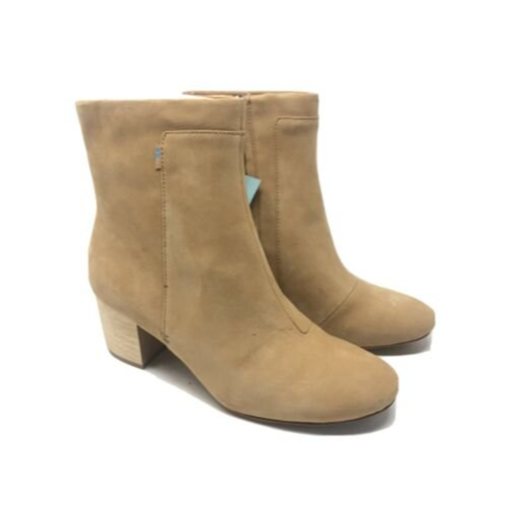 TOMS Womens Evie Honey Nubuck Ankle Boots Size 10